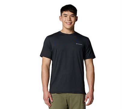 Columbia Tech Trail Utility Ss Crew Erkek Günlük Tişört 2118571010 Siyah