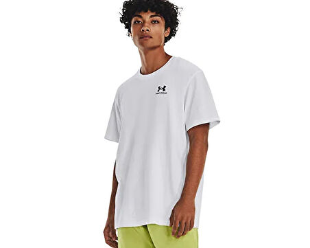Under Armour Ua M Logo Emb Heavyweight Ss Erkek Günlük Tişört 1373997-100 Beyaz