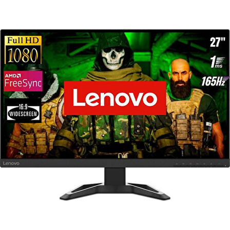 Lenovo G27-30 27" 165Hz 1ms(mprt) (2xhdmı+Display) Amd Radeon Freesync Full Hd Monitör 66E7GAC2TK