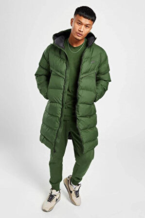Nike Storm Fit Primaloft Filled Full Zip Khaki Parka Erkek Uzun Mont Parka Haki Yeşil