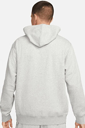 Nike Sportswear Men's Grey Hoodie Erkek Kapüşonlu Sweatshirt Gri