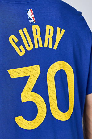 Nike Basketball NBA Golden State Warriors T-Shirt Erkek Pamuklu Tişört Mavi