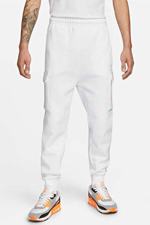 Nike Sportswear Style Essential Utility Kargo Cepli Erkek Eşofman Altı Beyaz