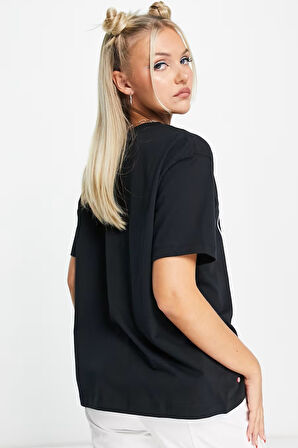 Nike Jordan Essentials Graphic Illustrated Loose Fit T-shirt Black Kadın Bol Kalıp Grafikli Tişört Siyah