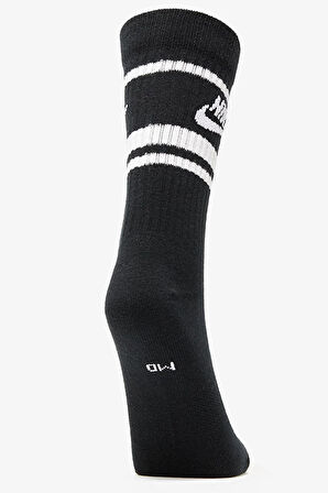 Nike Unisex Sportswear Everyday Essential Crew Stripe Çorap 3'lü Paket Unisex Siyah