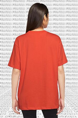 Nike Sportswear Oversized Tee Unisex Nakış Swooslu Bol Kesim Tişört Somon Turuncu