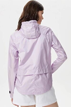 Nike Essential Running Full Zip Jacket Kapüşonlu Bol Cepli Kadın Koşu Ceketi Mor