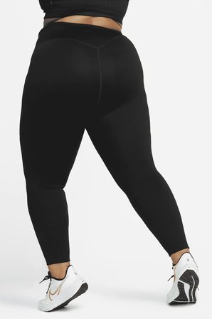 Nike Go Firm-Support High-Waisted Full-Legth(Plus Size)Womens Tight Kadın Koşu Antreman Taytı Siyah