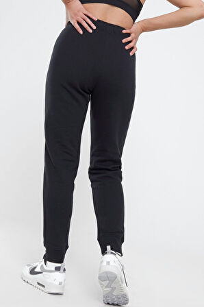 Nike Sportswear Essential Fleece Slim Fit Mid Rise Kadın Eşofman Altı Siyah