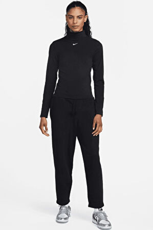 Nike Sportswear Phoenix Loose Fit Polar Kadın Bol Kesim Yüksek Bel Eşofman Altı Siyah