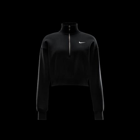 W NSW PHNX FLC QZ CROP  Kadın Sweatshirt DQ5767-010