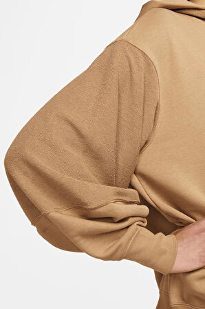 Nike Sportswear Everyday Modern Fleece Oversize Hoodie Kadın Geniş Kalıp Kapüşonlu Sweatshirt Koyu Bej