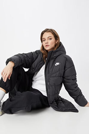 Nike Storm Fit Down Fill Full Zip Black Kadın Kaz Tüyü Uzun Mont Parka Siyah