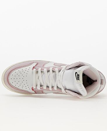 Nike Dunk High 1985 Rose Denim and Leather Sneaker Hakiki Deri Bilekli Unisex Ayakkabı Beyaz