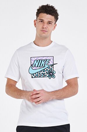 Nike Sportswear High Summer Graphic Short Sleeve Tee White Unisex Tişört Beyaz