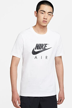 Nike Air Sportswear Men's Tee Kısa Erkek Pamuklu Tişört Beyaz