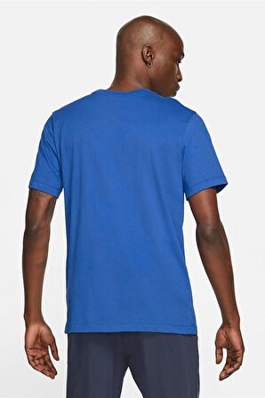 Nike Dri Fit Running Tee Blue Erkek Baskılı Tişört Mavi