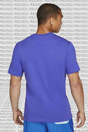 Nike Sportswear High Summer Graphic Short Sleeve Tee Purple Mor Unisex Tişört