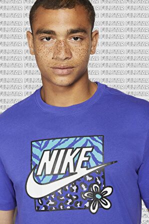 Nike Sportswear High Summer Graphic Short Sleeve Tee Purple Mor Unisex Tişört
