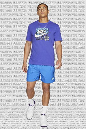 Nike Sportswear High Summer Graphic Short Sleeve Tee Purple Mor Unisex Tişört