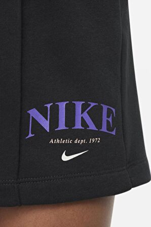 Nike Sportswear Girls Shorts Black Pamuklu Kız Çocuk Şortu Siyah