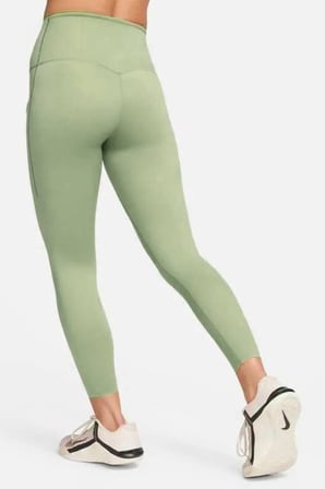 Nike Go Dri Fit İnfinaLock High Rise 7/8 Leggings 6 Cepli Toparlayıcı Yüksek Belli Reflektörlü Spor Tayt Açık Yeşil