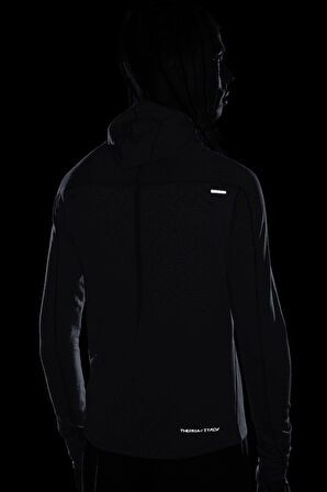 Nike Therma Fit Adv Run Division Pnncle Mid Hoodie Kapüşonlu Reflektörlü Erkek Koşu Sweatshirt Mavi