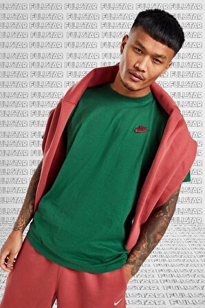 Nike Sportswear Cotton Unisex Tee Green %100 Pamuk Koyu Yeşil Erkek Tişört