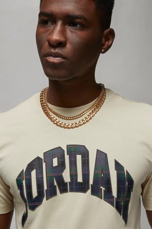 Nike Jordan Holiday SS crew Beige Baskılı Erkek Günlük Tişört Bej