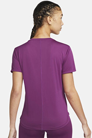Nike One Dri Fit Training T-Shirt Kadın Antreman Tişörtü Mor