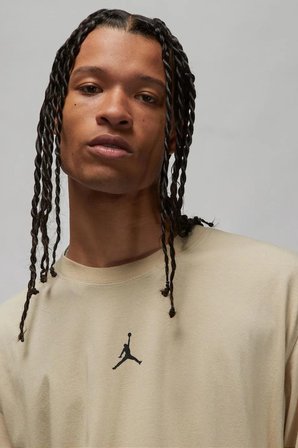 Nike Air Jordan Dri Fit Short Sleeeve Mens Tee Erkek Günlük Tişört Bej