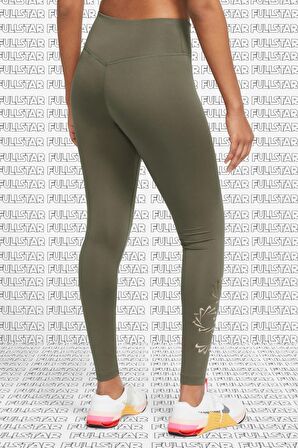 Nike One Therma Fit Leggings Tight Fit GRX Khaki Toparlayıcı Termal Tayt Haki Kahverengi