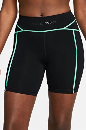 Nike Pro Dri-FIT Mid Rise 7 İnç Membershp Kadın Siyah Kısa Tayt
