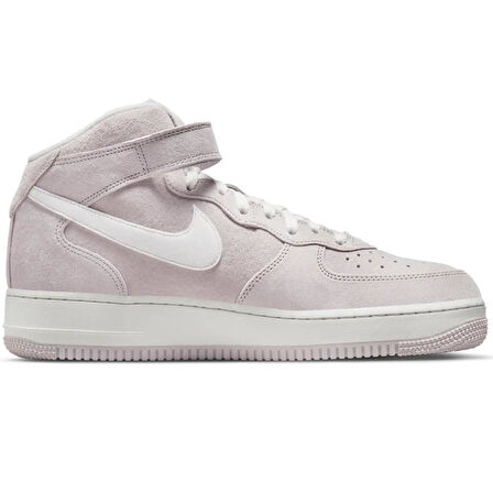 Nike Air Force 1 '07 Mid QS Leather Unisex Sneaker Hakiki Deri Yüksek Bilek Günlük Spor Ayakkabı Beyaz Pembe