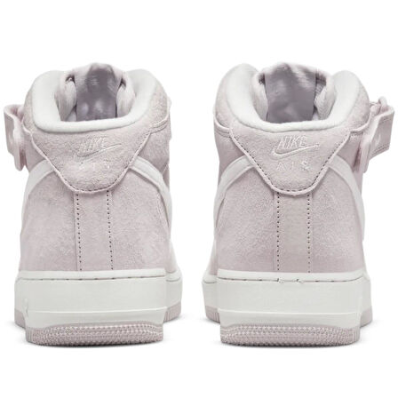 Nike Air Force 1 '07 Mid QS Leather Unisex Sneaker Hakiki Deri Yüksek Bilek Günlük Spor Ayakkabı Beyaz Pembe