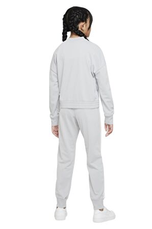 Nike Sportswear Tracksuit Grey Kız Çocuk Eşofman Takımı Gri Beyaz