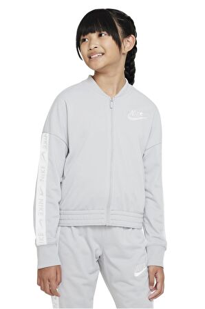 Nike Sportswear Tracksuit Grey Kız Çocuk Eşofman Takımı Gri Beyaz