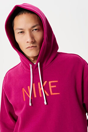 Nike Sportswear Men's Hoodie Erkek Kapüşonlu Sweatshirt Fuşya
