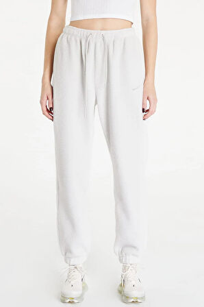 Nike Sportswear Plush Stone Sherpa Oversize Sweatpants Kadın Geniş Kalıp Yüksek Bel Peluş Eşofman Altı Taş