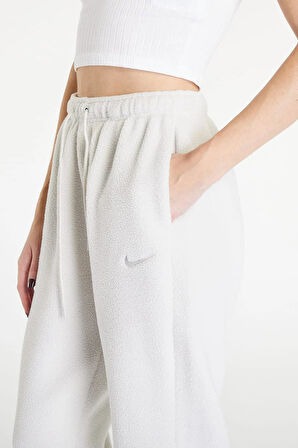Nike Sportswear Plush Stone Sherpa Oversize Sweatpants Kadın Geniş Kalıp Yüksek Bel Peluş Eşofman Altı Taş
