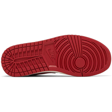 Nike Air Jordan 1 Low Reverse Leather Sneaker Unisex Hakiki Deri Günlük Spor Ayakkabı Beyaz Kırmızı Siyah