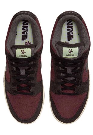 Nike Dunk Low Covered in Fleece Burgundy Unisex Sneaker Bordo