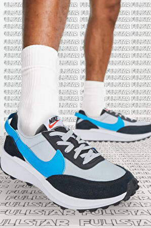 Nike Waffle Debut Leather Grey Sneaker Hakiki Deri Gri Spor Ayakkabı