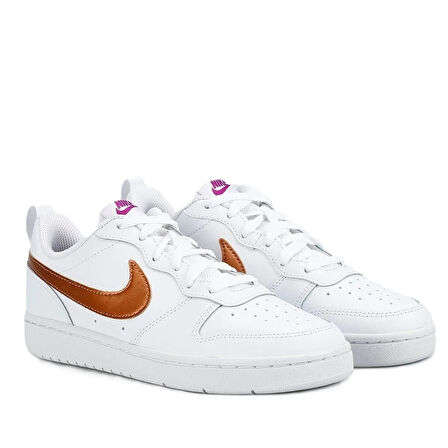 Nike Court Borough Low 2 SE Unisex Leather Gerçek Deri Beyaz Sneaker
