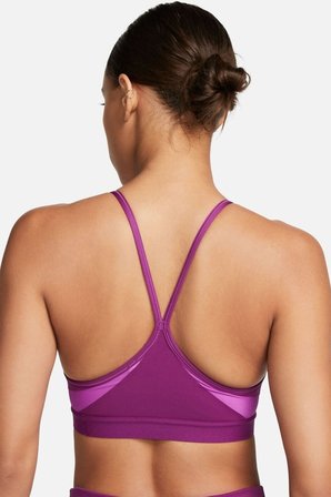 Nike Dri Fit Indy V Neck Light Support Womens Bra Purple Kadın Sporcu Sütyeni Mor
