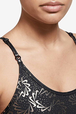 Nike Pro Dri Fit Indy Strappy Sparkle Kadın Sporcu Sütyeni Bra Büstiyer Siyah