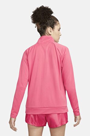 Nike Air Women's Running Mid Layer 1/4 Zip 1/4 Fermuar Pembe Koşu Üstü