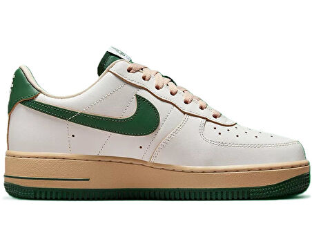 Nike Air Force 1 '07 Unisex Leather Hakiki Deri Sneaker Ayakkabı Beyaz Yeşil Swoosh