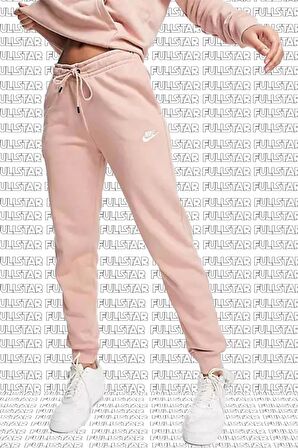Nike Sportswear Essential Fleece Şardonlu Kalın Kadın Rose Eşofman Altı 