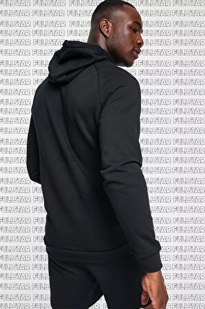 Nike Therma Fit Pullover Hoodie Big Swoosh Kapüşonlu Termal Siyah Erkek Sweatshirt